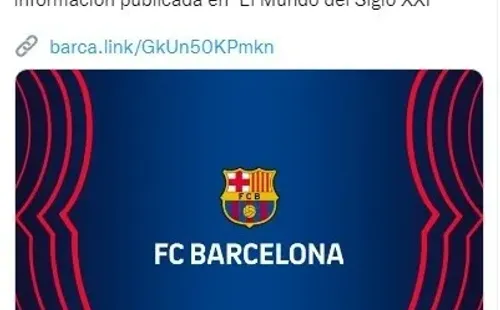 Fuente: Twitter Oficial FC Barcelona (@FCBarcelona_es)