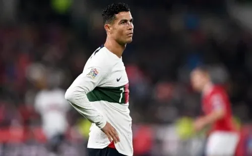 La herida de CR7 tras el choque con el arquero de República Checa (Foto: Getty Images)