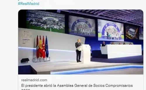 Fuente: Twitter Oficial Real Madrid (realmadrid)