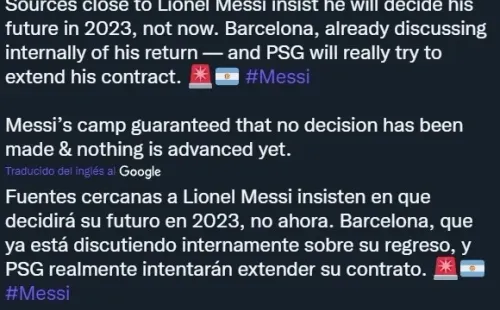 Messi no ha tomado una decisión aún