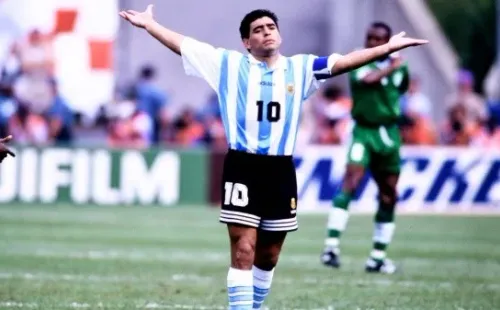 Maradona estaba haciendo un buen Mundial, luego se conocería el doping del astro argentino (Imago)
