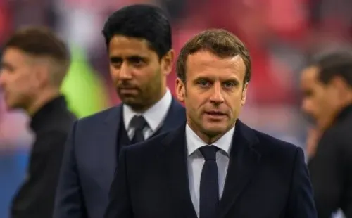 Emmanuel Macron, junto a Nasser Al-Khelaifi