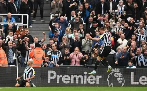 Festejo de gol de Newcastle. Getty.