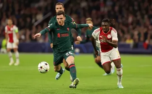 Acción de juego de Liverpool y Ajax. Getty.