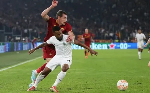 Roma y Ludogorest en acción de Europa League. Getty.