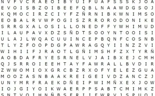 Aquí está la palabra MESA.