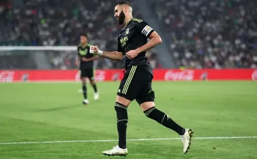 Benzema en acción con Real Madrid. Getty.