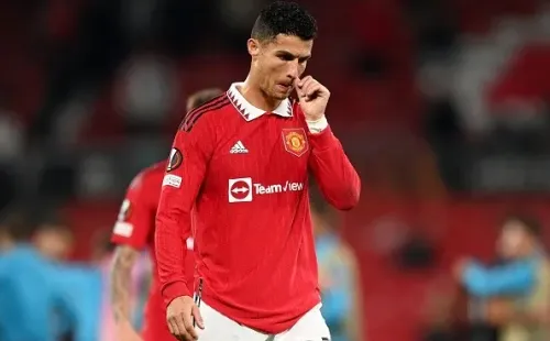 Cristiano Ronaldo con Manchester United. Getty.