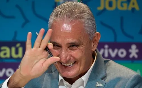 Tite en presentación de la nómina mundialista. Getty.