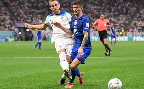 Acción de juego entre Inglaterra y Estados Unidos. Getty.