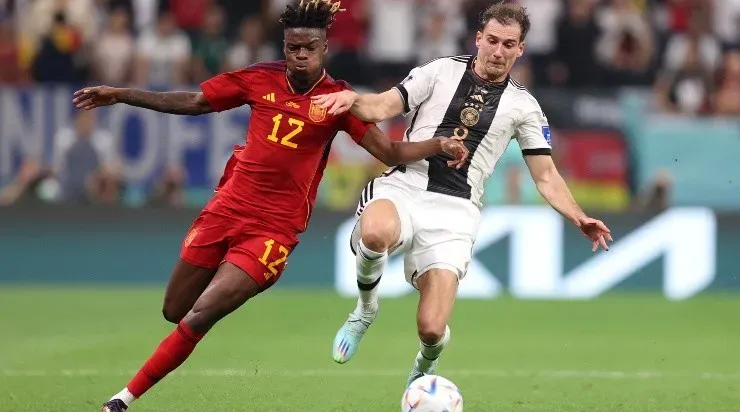 Nico Williams, de España, uno de los jugadores más rápidos del mundo (Getty)