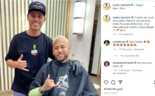 Neymar y su nuevo look para el partido de octavos