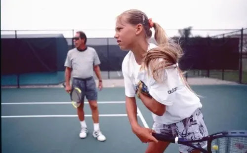Nick con Anna Kournikova.