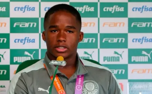 Endrick en su juventud en Palmeiras. Getty.