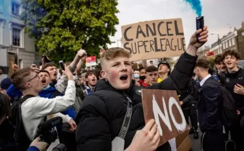 Protestas en Inglaterra hacía la Superliga: Getty
