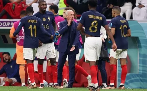 Deschamps en dirección de Francia. Getty.