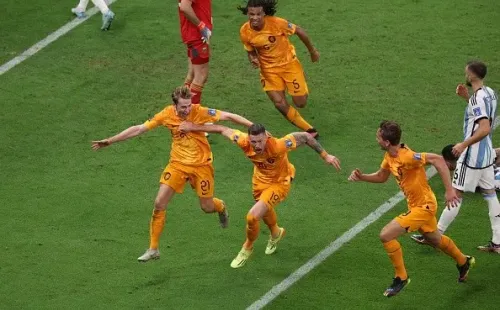 Weghorst, en festejo de uno de sus dos goles. Getty.