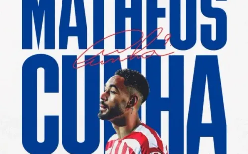 “¡Gracias, Matheus, te deseamos mucha suerte en este nuevo reto profesional!”, dijeron desde Atlético de Madrid (Twitter @Atleti)
