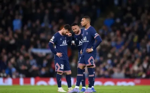 El tridente de PSG. (Getty)