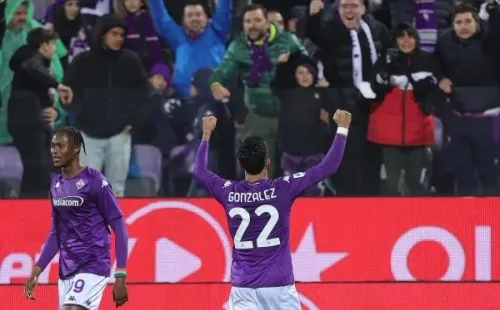 Nicolás González le dio la victoria a la Fiorentina con su gol ante el Sassuolo el pasado siete de enero.