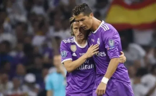 Cristiano y Modric, en Real Madrid en el año 2017