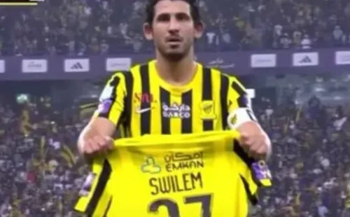 Hamdallah y su festejo a lo Messi