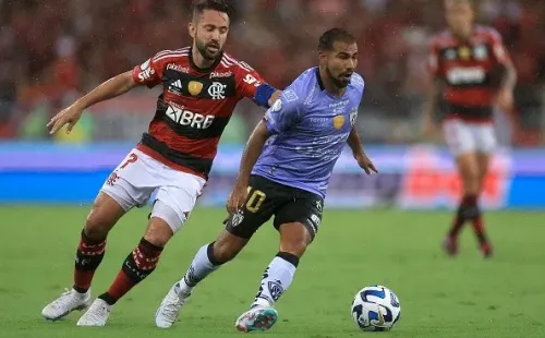 Acción de juego entre Flamengo e IDV. Getty.