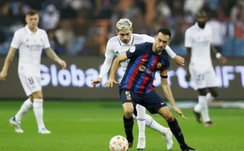Sergio Busquets en el Clásico: Getty
