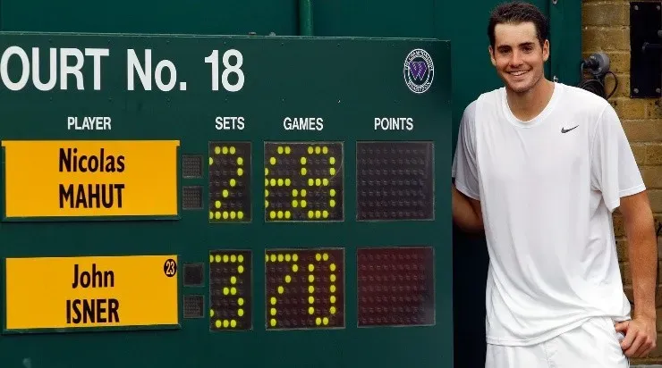 John Isner, ganador del partido más largo de la historia (Getty)