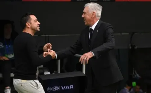 Xavi y Carlo Ancelotti: Getty