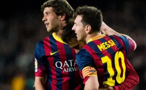 Sergi Roberto y Lionel Messi: Getty