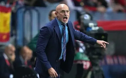 Luis de la Fuente en dirección de España. Getty.