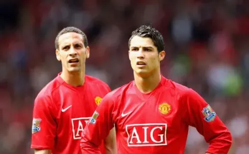 Ferdinand y Ronaldo. (Getty)
