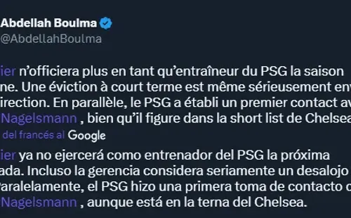 Nagelsmann, en contacto con PSG