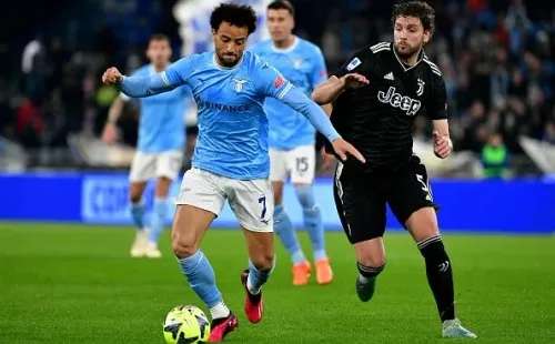 Acción de juego entre Lazio y Juventus. Getty.