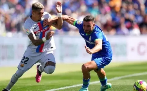 Raphinha jugó un buen partido ante Getafe, pero no completó los 90 minutos