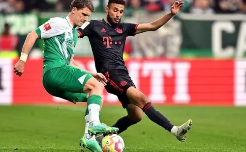 Acción de juego entre Bayern Múnich y Werder Bremen. Getty.
