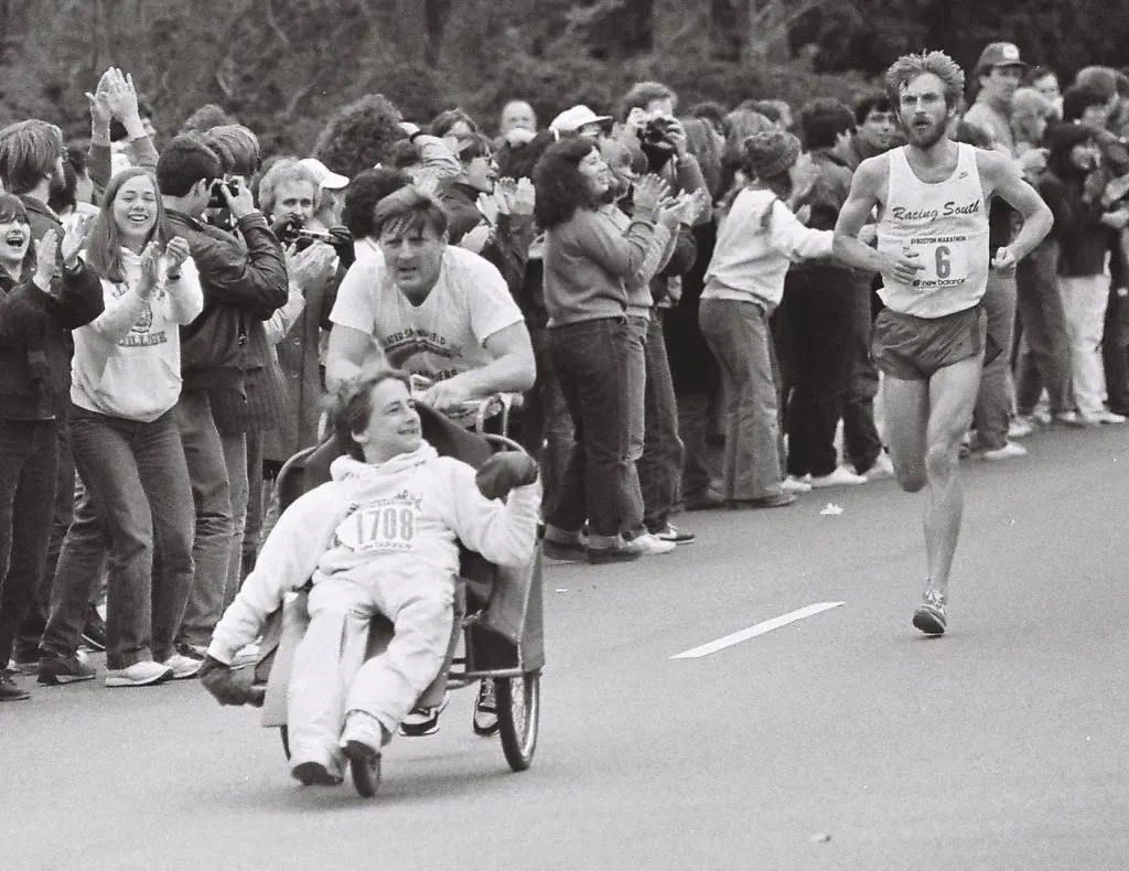 Dick y Rick Hoyt. Boston Marathon.
