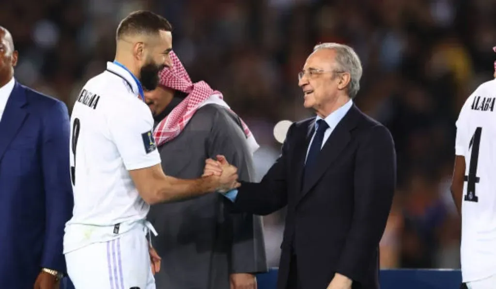 Karim Benzema y Florentino Pérez: Getty