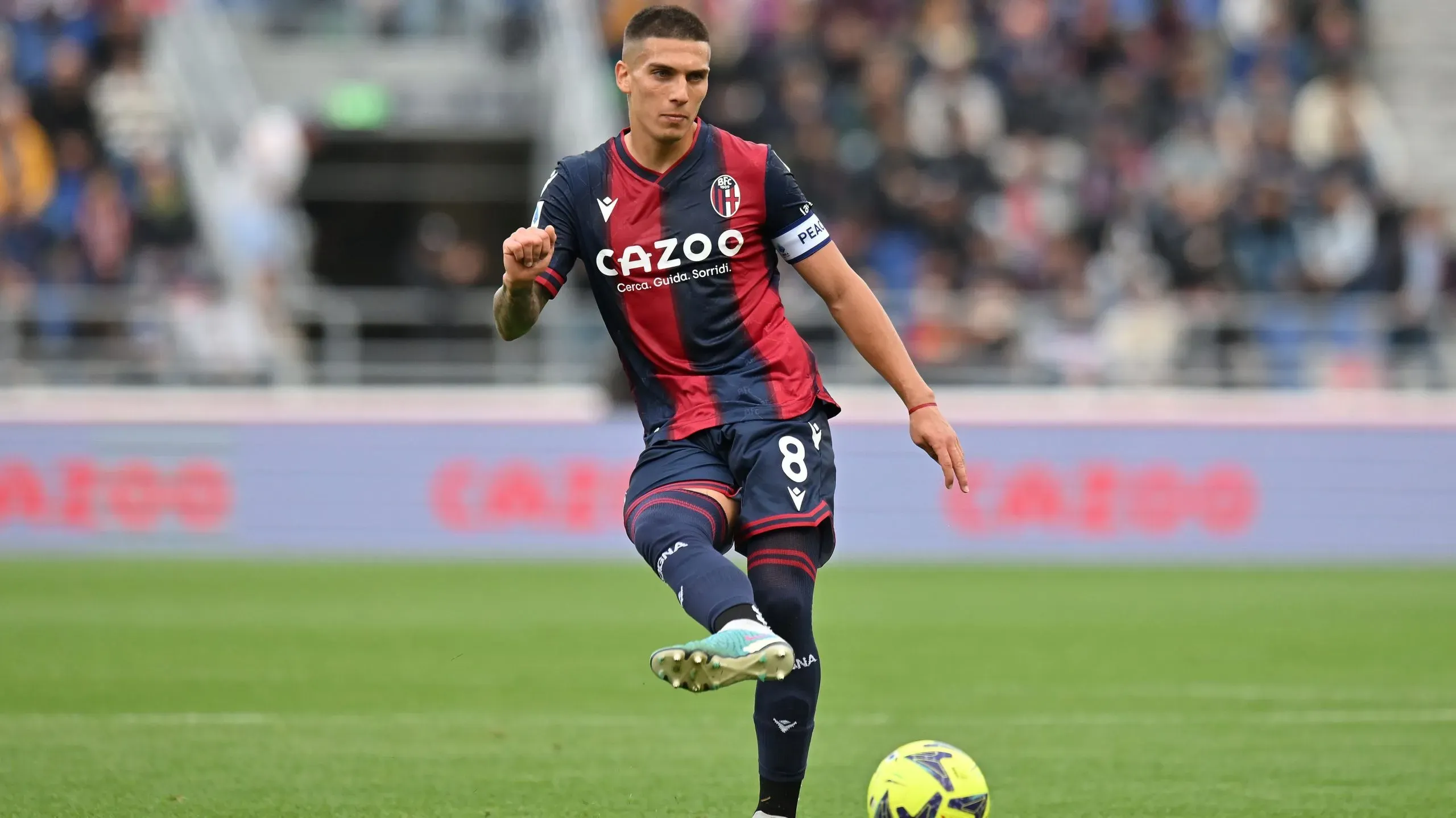 Nicolás Domínguez, el jugador que pretendería el Brighton para reemplazar a Alexis Mac Allister. Getty Images.