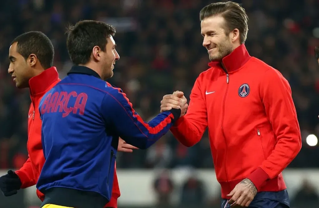 Lionel Messi y David Beckham: Getty
