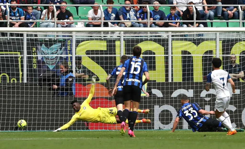 Onana contra la Lazio por la Serie A. Getty Images