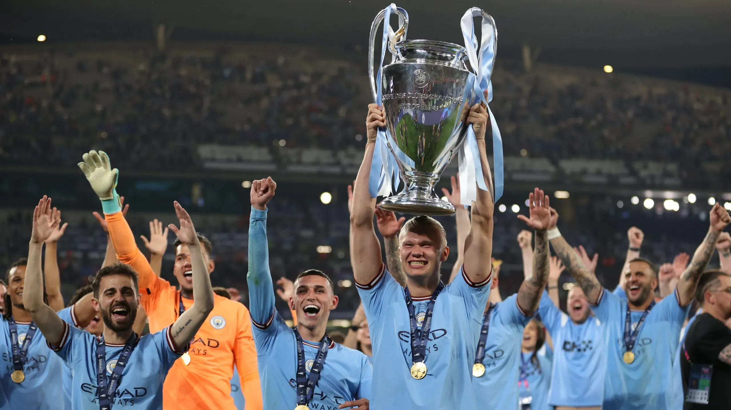 Manchester City se consagró campeón de la Champions League 2022/2023 al vencer 1 a 0 al Inter de Milán. Getty Images.