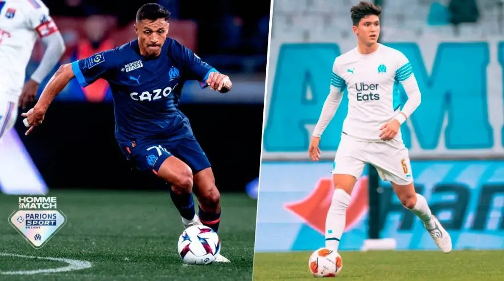 Alexis Sánchez y Leonardo Balerdi. El ex River y ex Boca que componen el plantel del Olympique de Marsella. @OM_Espanol