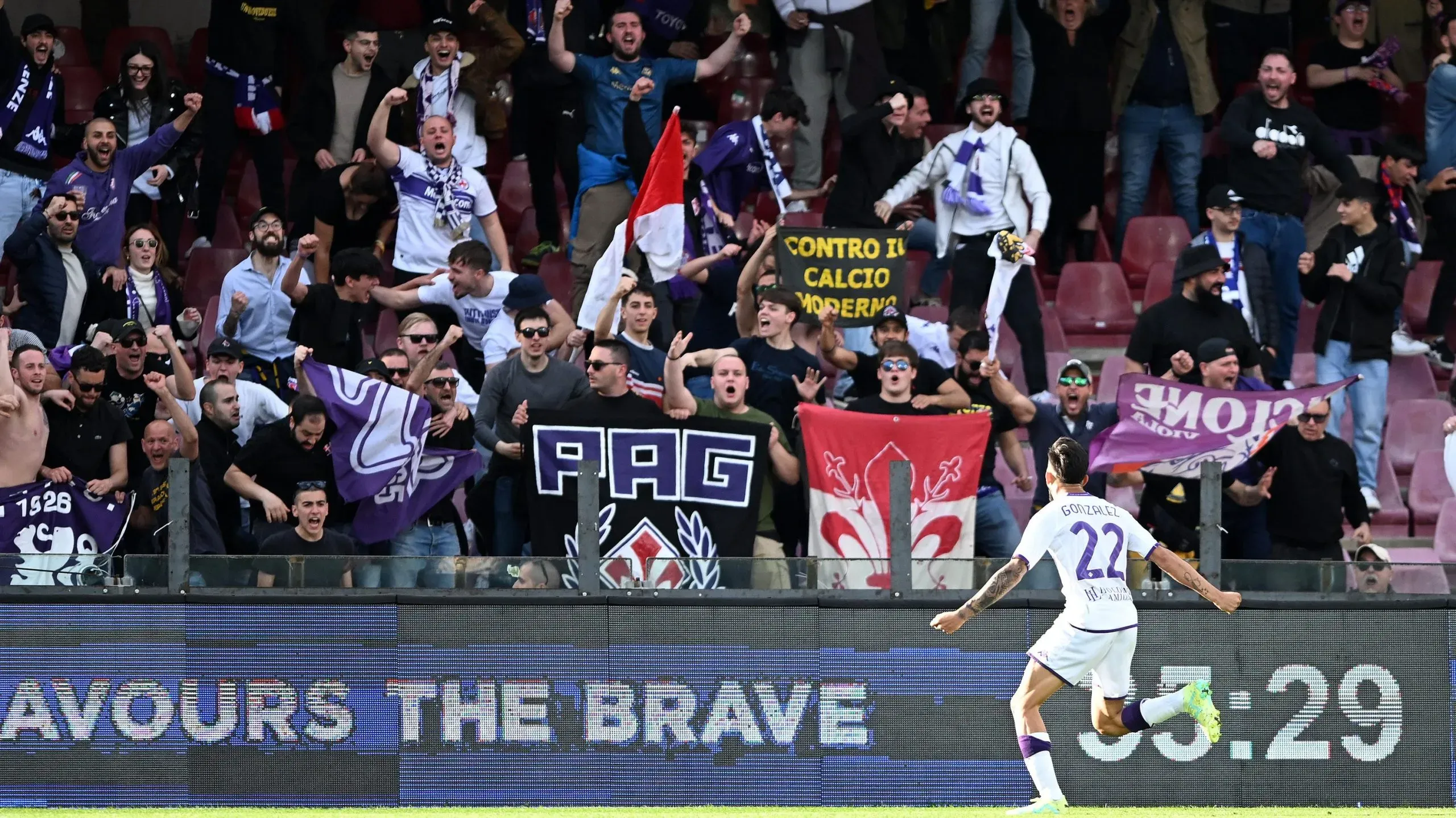 Fiorentina ganó 29 de los 60 partidos que disputó en la temporada. Getty Images