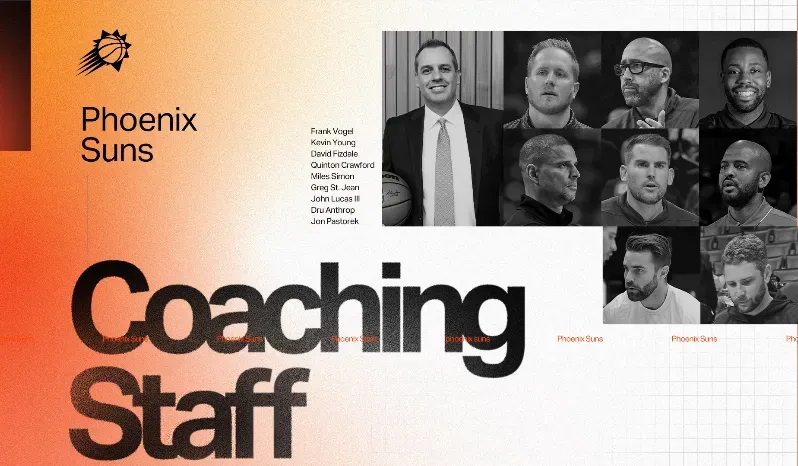 Staff de entrenadores de Phoenix Suns (Foto: https://www.nba.com/suns)