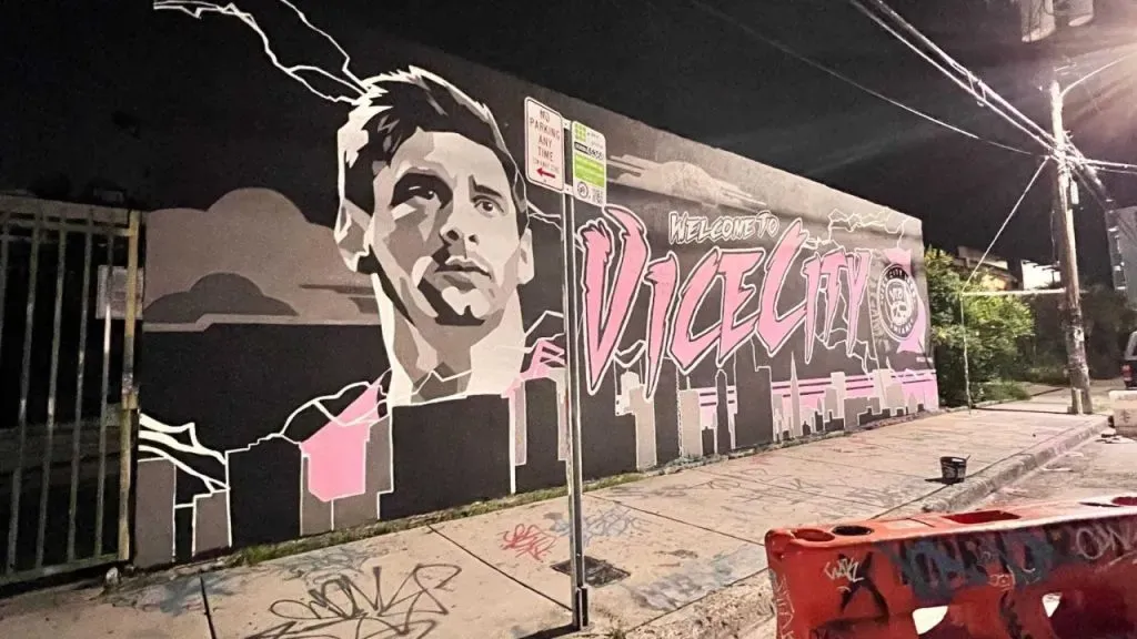 El mural de Vice City 1896 para Messi (Bolavip).