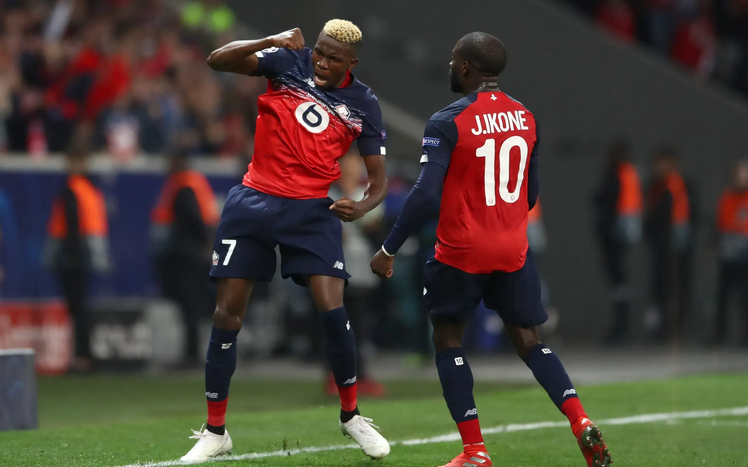 Victor Osimhen en su etapa en la Ligue 1 con la camiseta del Lille. Getty Images.
