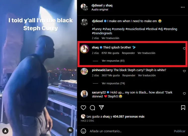 Shaquille ONeal se ofrece a ser el tercer Splash Brother (Foto: Instagram / @shaq)