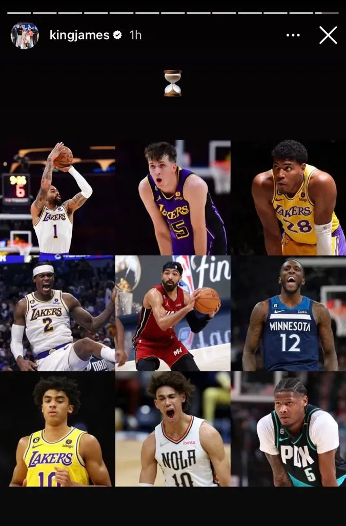 LeBron reaccionó a los refuerzos de Lakers (Foto: Instagram / @kingjames)